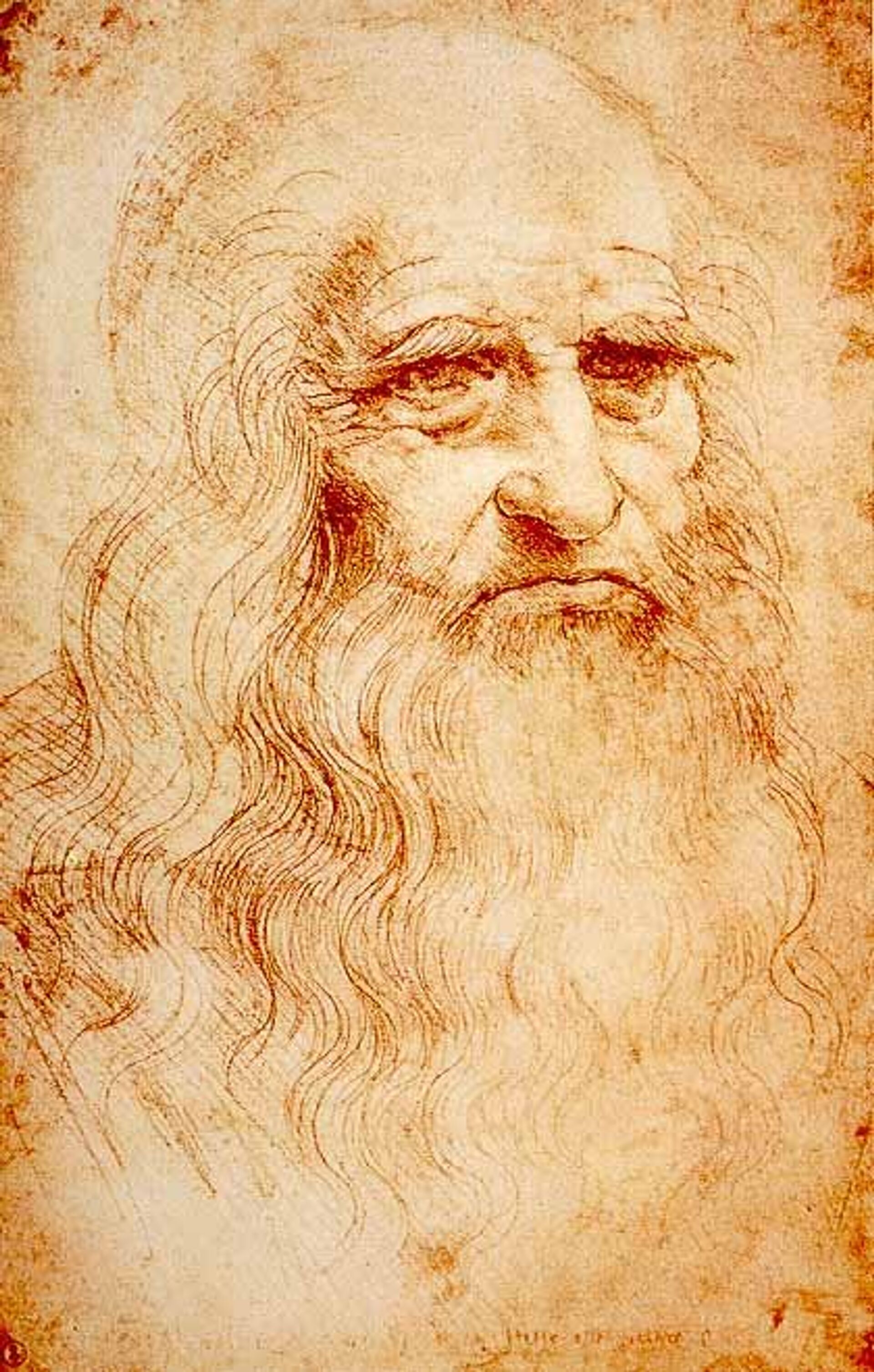 «Туринский автопортрет» — автопортрет, приписываемый Леонардо да Винчи. Находится в Королевской библиотеке в Турине. Считается, что художник нарисовал его в 60-летнем возрасте - РИА Новости, 1920, 02.01.2023