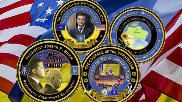 монета с изображением президента Украины Владимира Зеленского Белый дом США