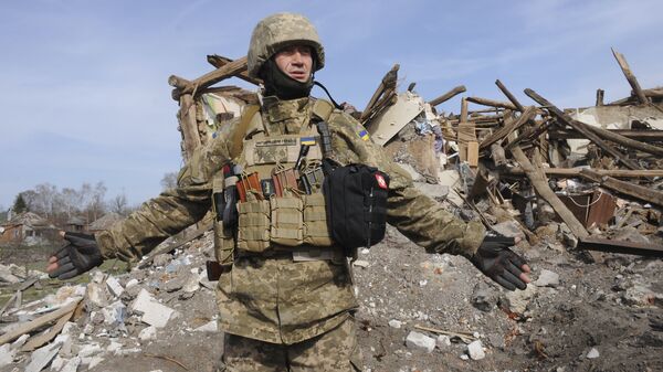 ВСУ военнослужащий украинский оружие взрывчатка разрушение руины