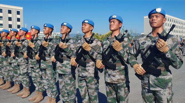 Репетиция парада в честь 70-летия образования КНР, китайская армия