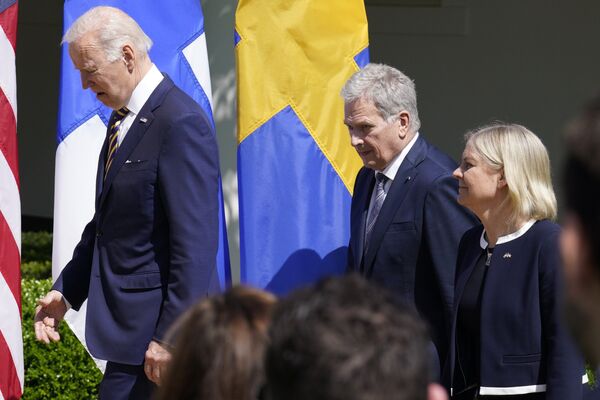 П/к по итогам встречи Д. Байдена с президентом Финляндии и премьером Швеции